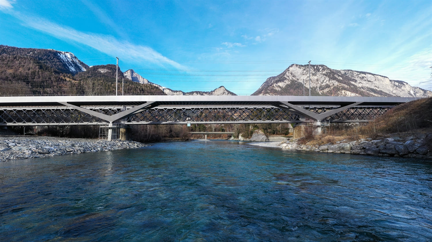 Zweite Hinterrheinbrücke Reichenau, Switzerland